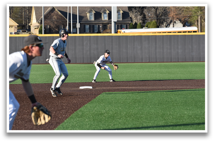 Baseball players on a field, one of them wearing a catcher's mitt. AI generated content