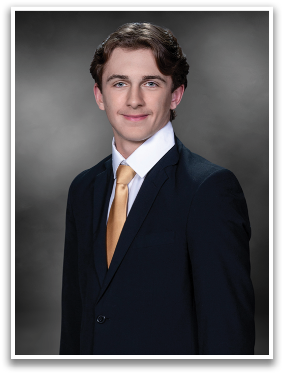 A young man wearing a suit and tie is smiling for a picture. AI generated content