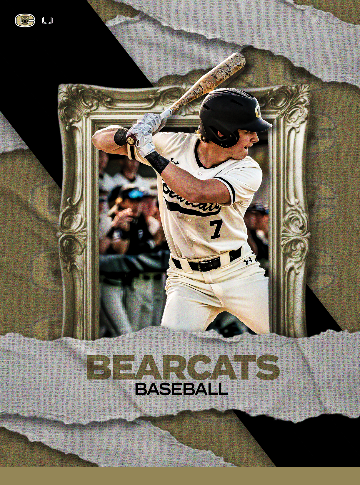 A baseball player in a white uniform is swinging a bat. AI generated content