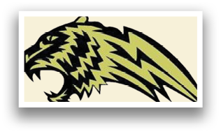 A black and yellow tiger logo with its mouth open. AI generated content