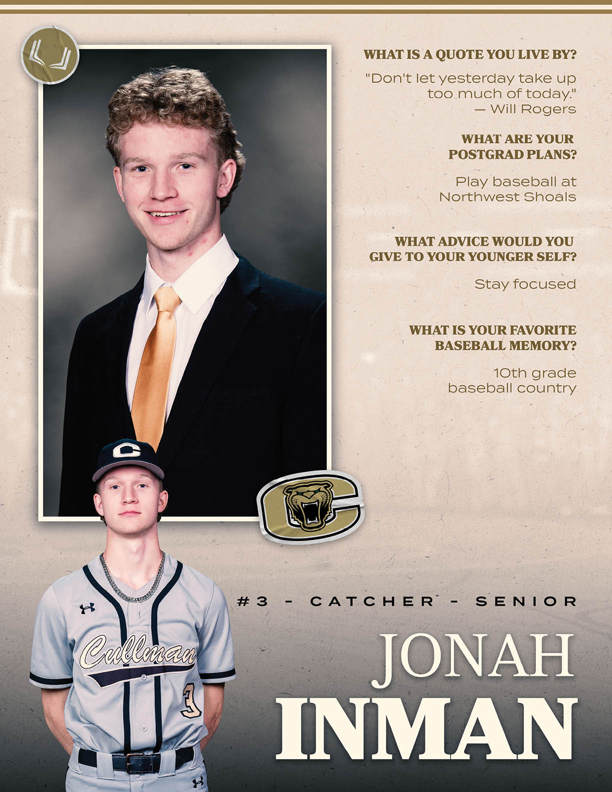 A baseball player named Jonah Imman poses for a photo. AI generated content