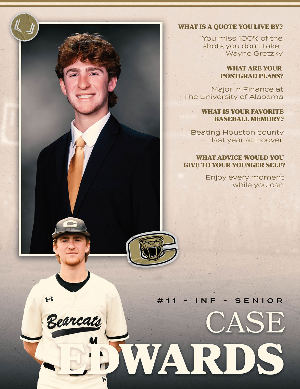 A young man wearing a suit and tie is smiling for a photo. AI generated content