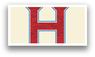 A red and blue H on a white background. AI generated content