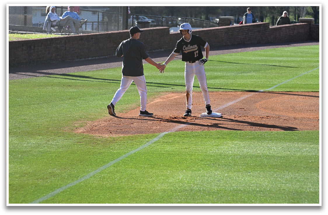 Two baseball players shake hands on the field. AI generated content