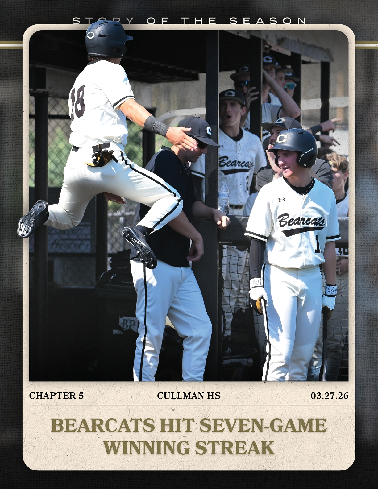 A group of baseball players celebrating a win. AI generated content