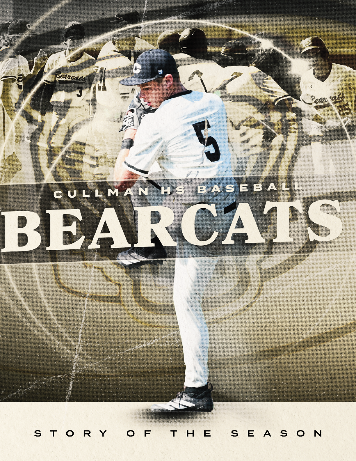A baseball player in a white uniform with the number 5 on the back. AI generated content