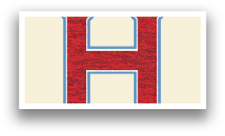 A red and blue H on a white background. AI generated content