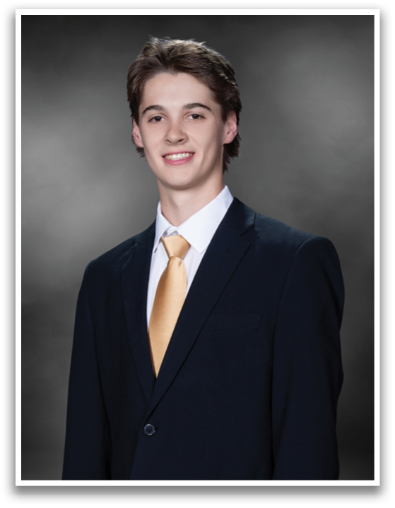 A young man wearing a suit and tie is smiling for the camera. AI generated content