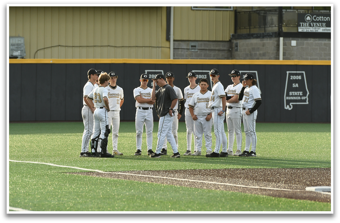 A group of baseball players in uniforms standing on a field. AI generated content