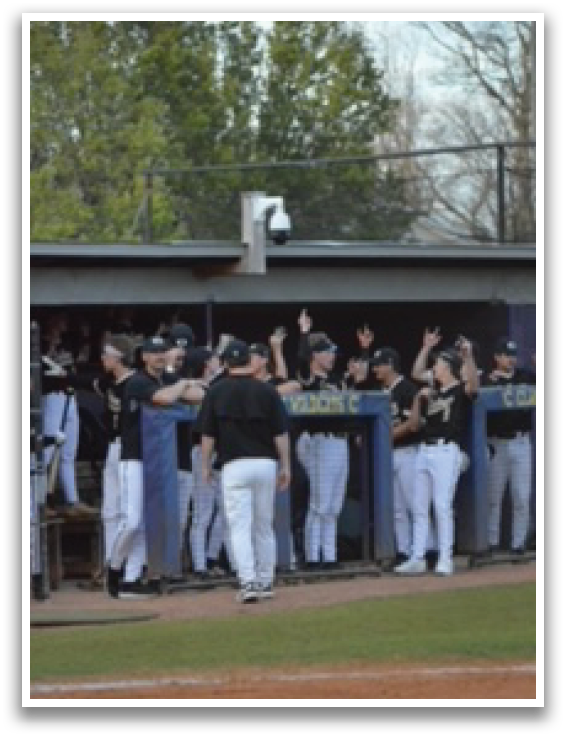 A group of baseball players are standing on the field, some of them wearing black shirts. AI generated content