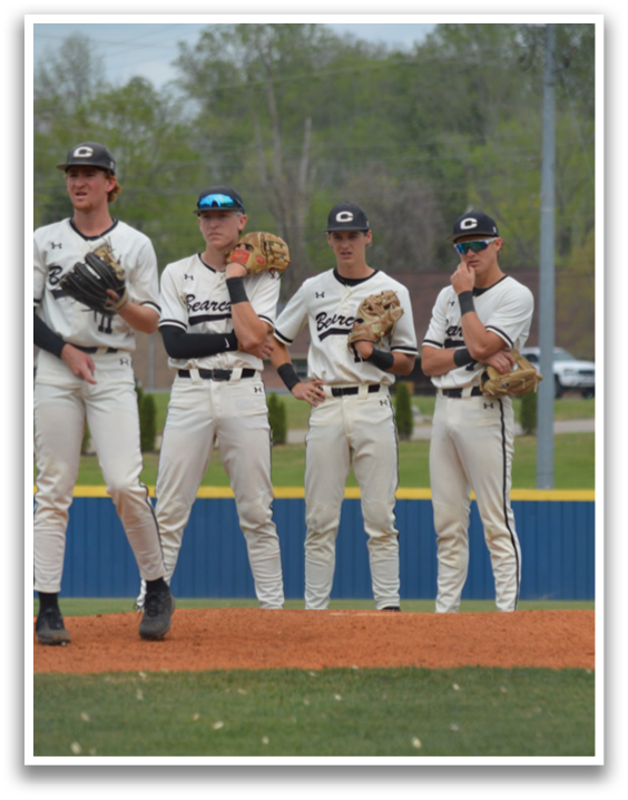 Baseball players standing on the field, wearing white uniforms and holding gloves. AI generated content