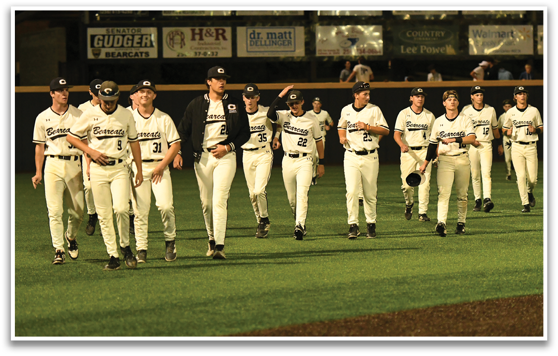 A group of baseball players walking on a field. AI generated content