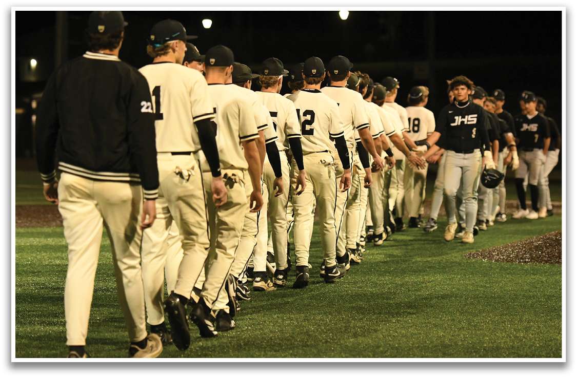 Baseball players in uniforms are lined up on the field, waiting for the game to start. AI generated content