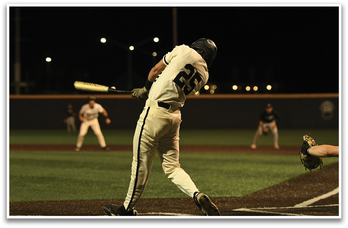 A baseball player is swinging a bat at a ball. AI generated content