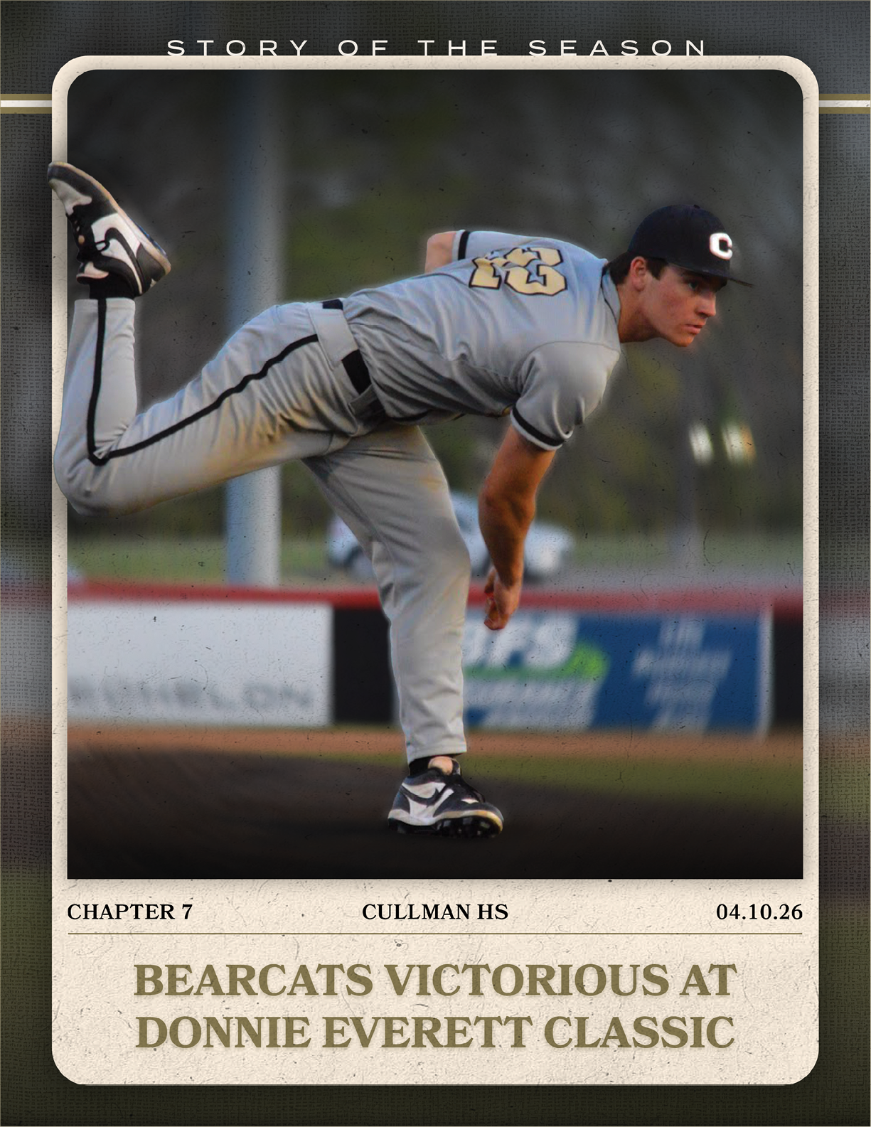 A baseball player in a grey uniform is shown in the middle of a pitch. AI generated content