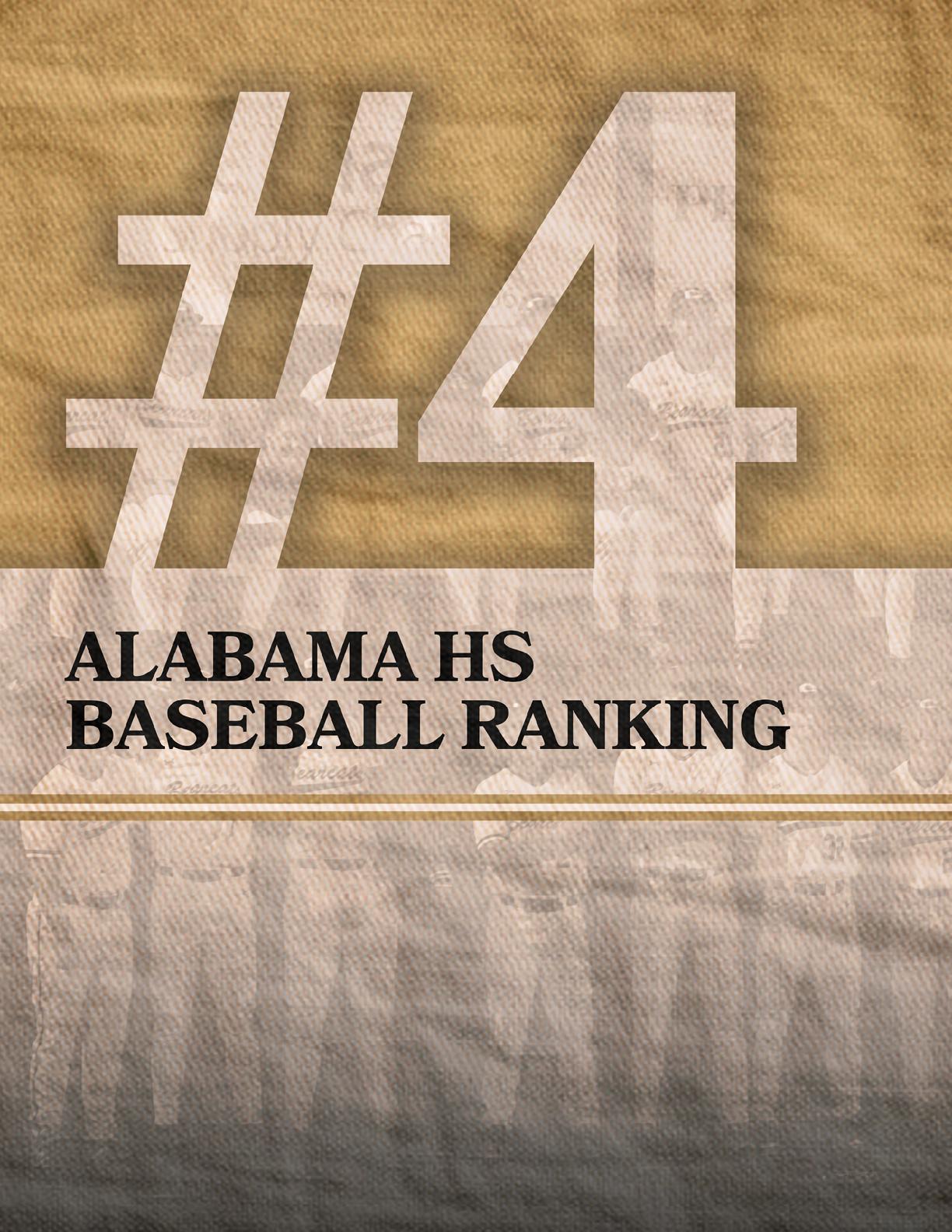 A poster for Alabama High School Baseball Ranking. AI generated content
