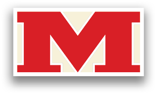 A red and white M on a white background. AI generated content