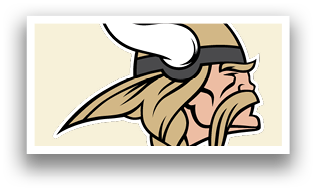A Viking helmet with a beard and mustache. AI generated content