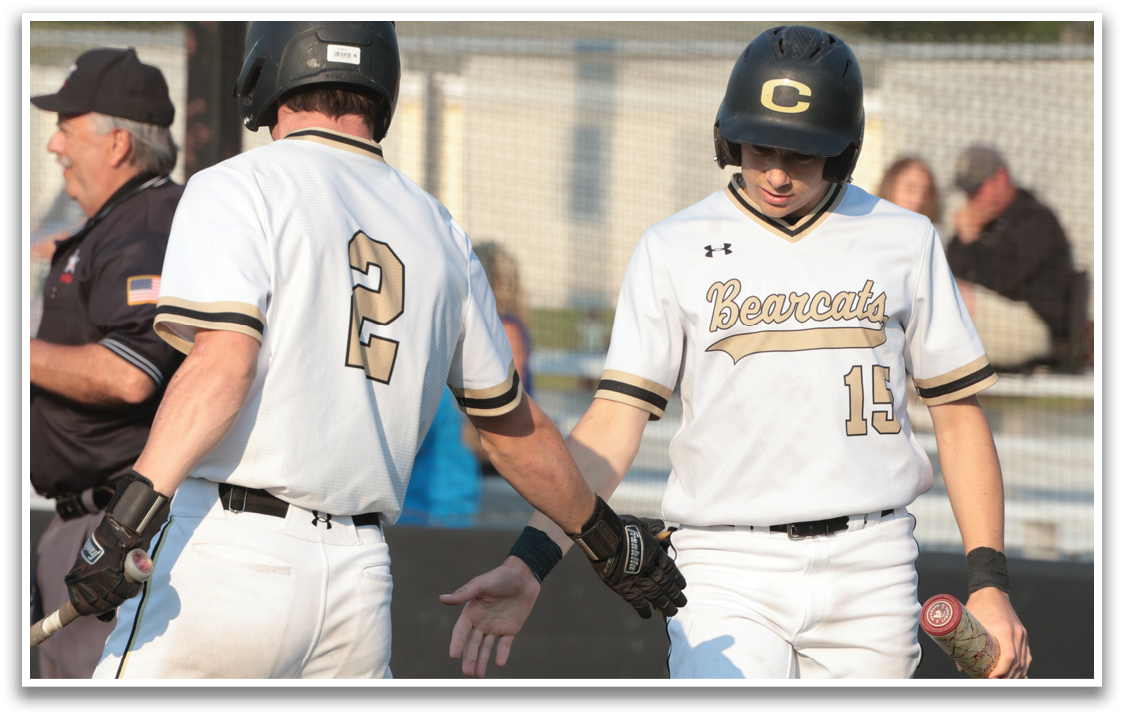 Two baseball players shake hands on the field. AI generated content