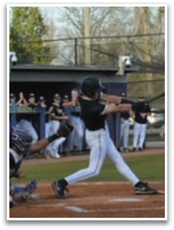 A baseball player is swinging a bat, attempting to hit a ball. AI generated content