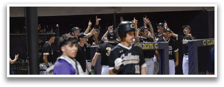 Baseball players are on the field, some are wearing helmets and one is holding a bat. AI generated content