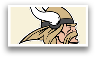 A Viking helmet with a beard and mustache. AI generated content
