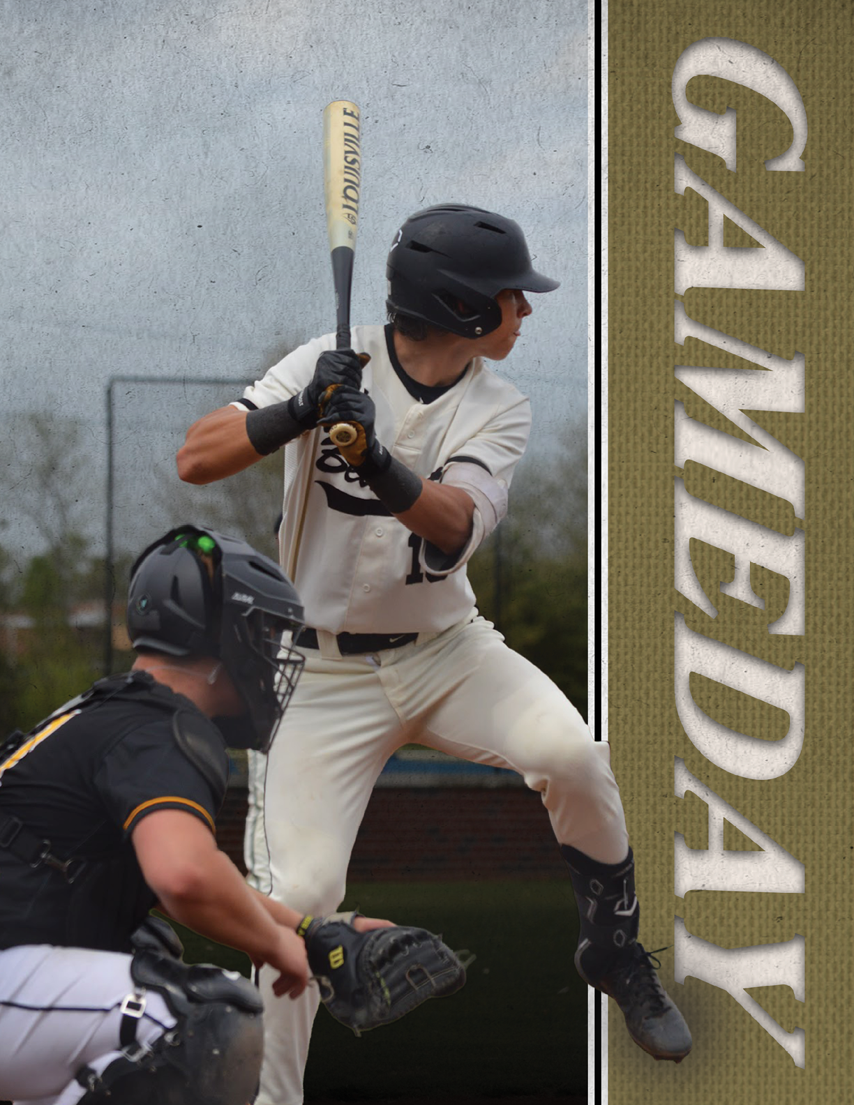 A baseball player is swinging a bat, with a catcher and umpire behind him. AI generated content