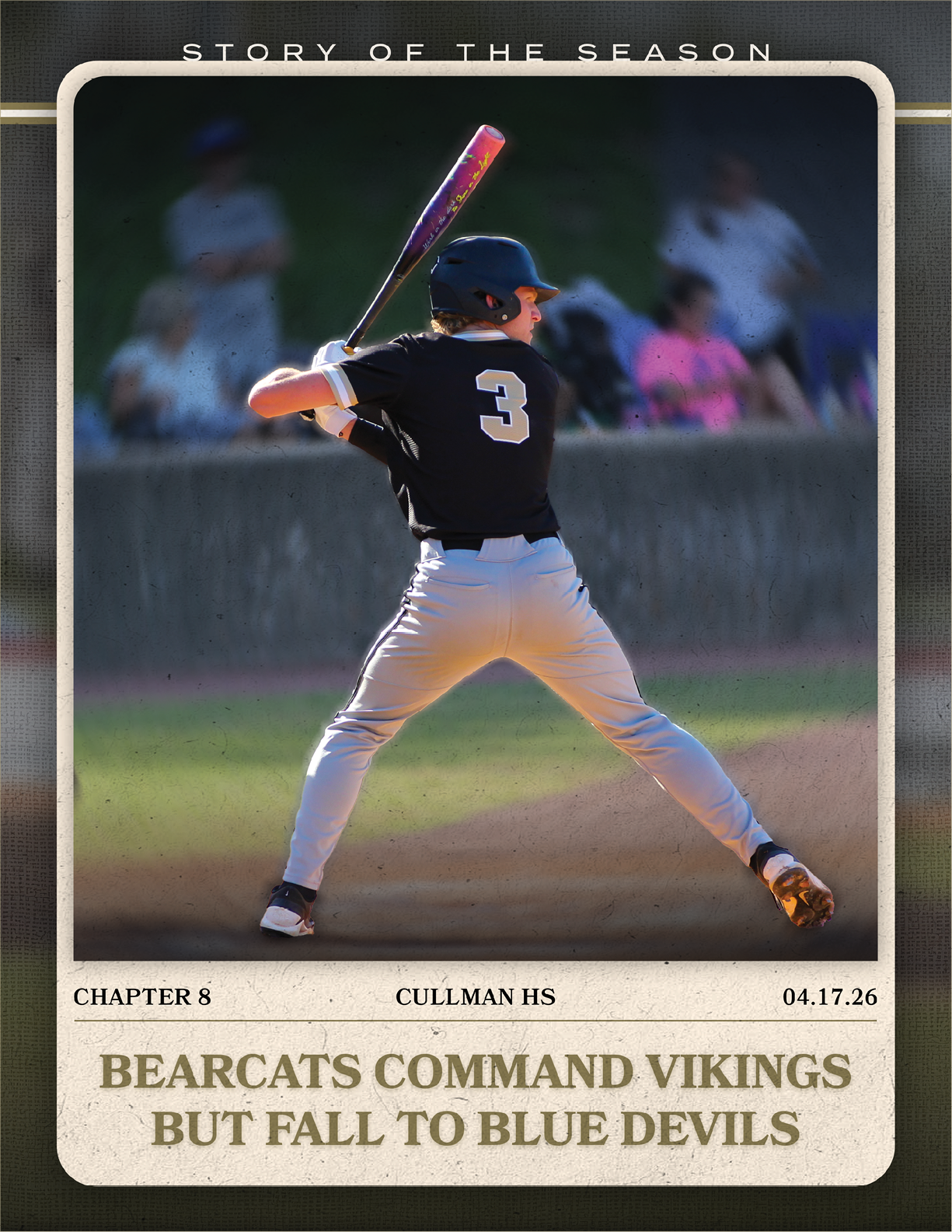 A baseball player in a black jersey is swinging a bat. AI generated content