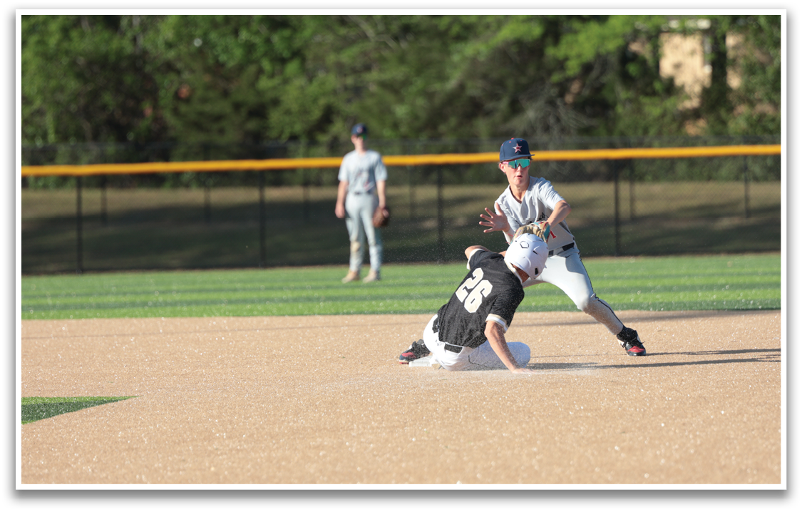 A baseball player slides into home plate while another player tries to catch the ball. AI generated content