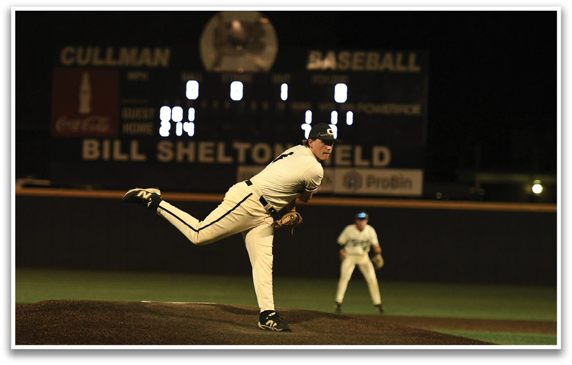 A baseball pitcher is in the middle of throwing a pitch. AI generated content