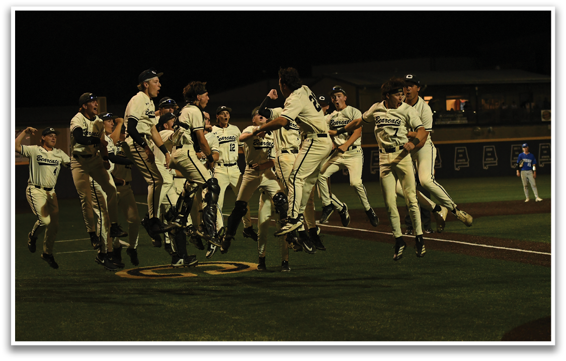 A group of baseball players celebrating on the field. AI generated content