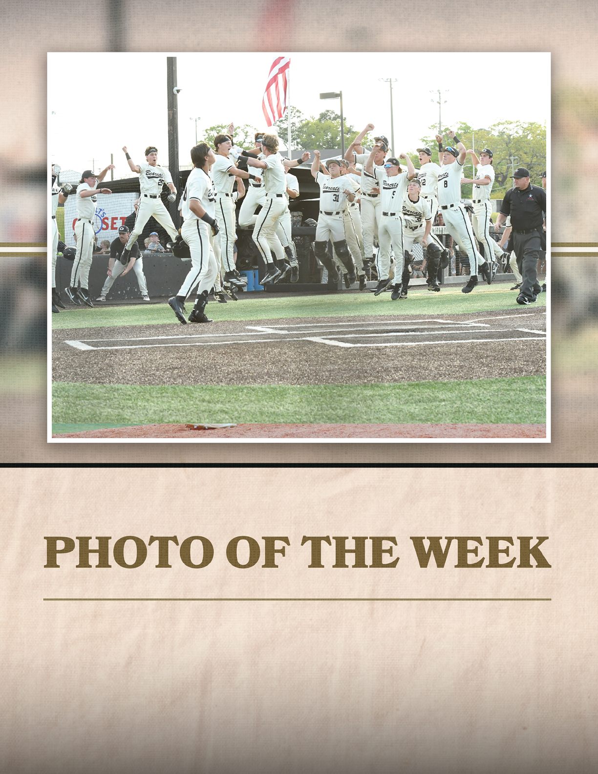 A group of baseball players celebrating a win. AI generated content
