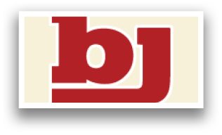 A red logo for a company called BJ. AI generated content