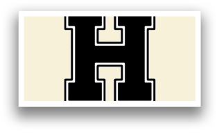 A black and white image of a large letter H. AI generated content