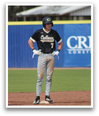 A baseball player is standing on the field wearing a black shirt and white gloves. AI generated content