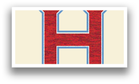 A red and blue H on a white background. AI generated content