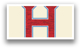 A red and blue H on a white background. AI generated content