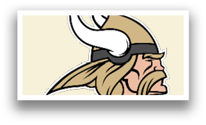 A Viking helmet with a beard and mustache. AI generated content