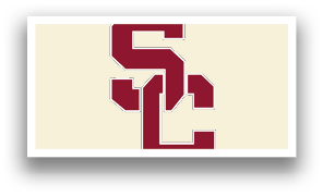 A red and white logo for the University of Southern California. AI generated content
