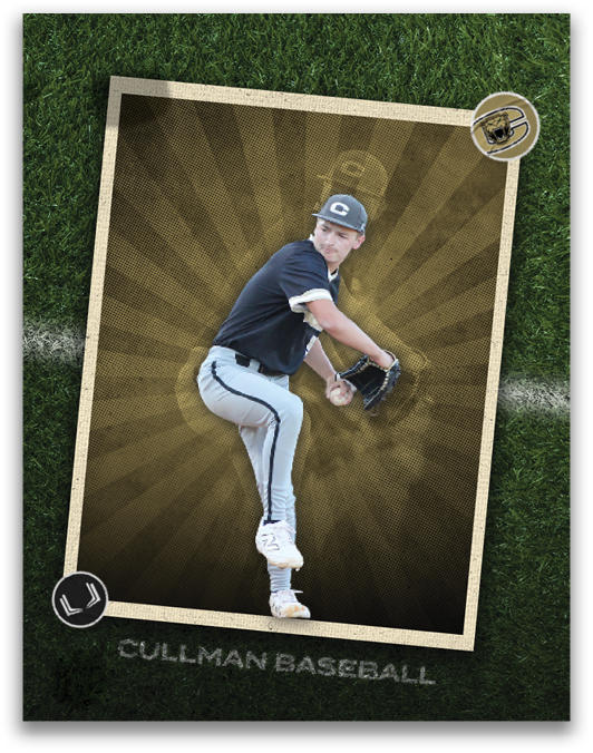 A baseball player in a black shirt and grey pants is shown in a picture. AI generated content