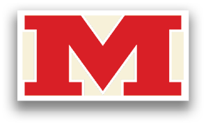 A blue and white logo for MJ. AI generated content