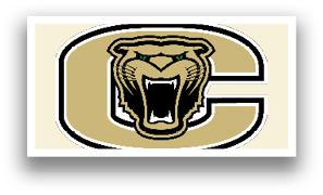 A logo for a college features a paw, mouth, and eyes. AI generated content