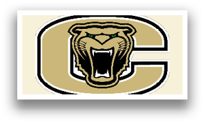 A logo for a college features a paw, mouth, and eyes. AI generated content