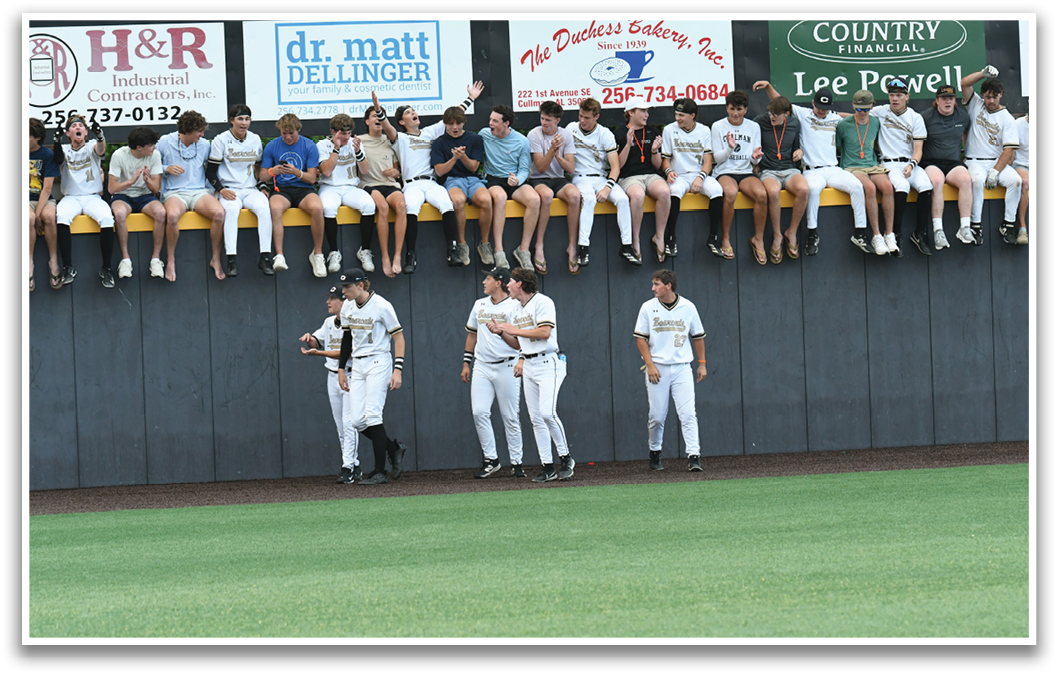 A group of people are standing on a baseball field. Description generated by AI
