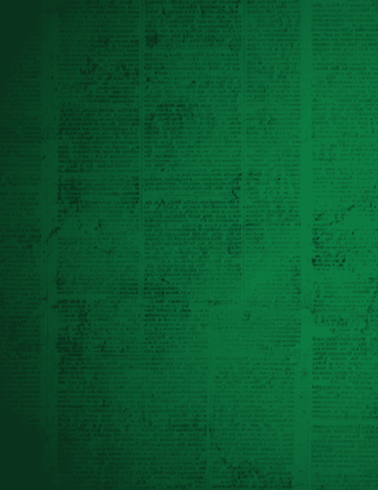 A green background with a newspaper print. Description generated by AI