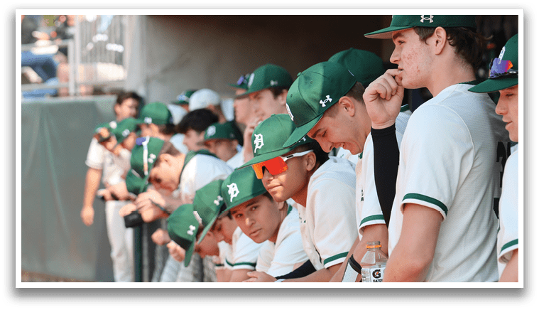 A group of baseball players on a field. Description generated by AI