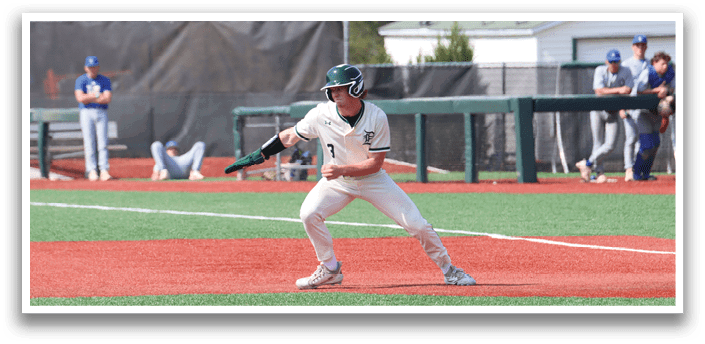 A baseball player is running to first base. Description generated by AI