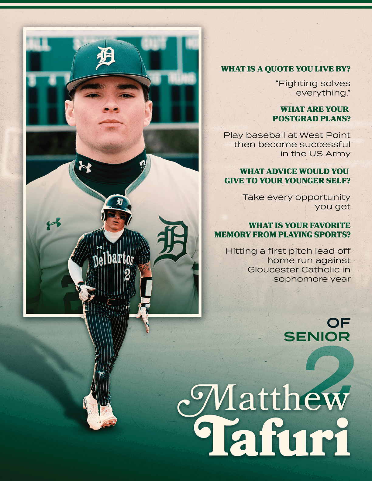 A baseball player named Lorenzo Masselli. Description generated by AI