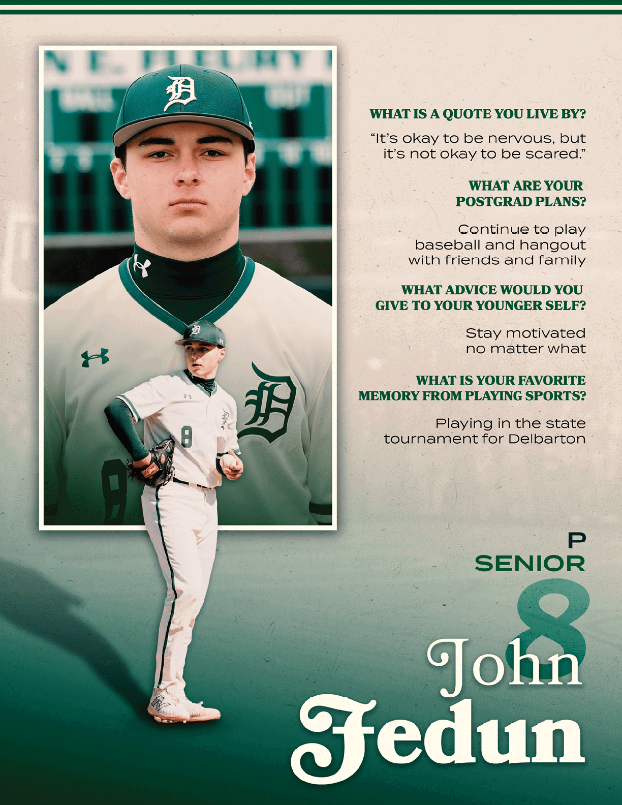 A baseball player named Nolan Bruno. Description generated by AI