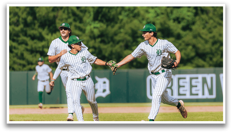 A baseball player with the number 13 on his jersey walks away from home plate. Description generated by AI
